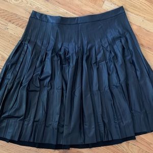 Pleather Black pleated skirt